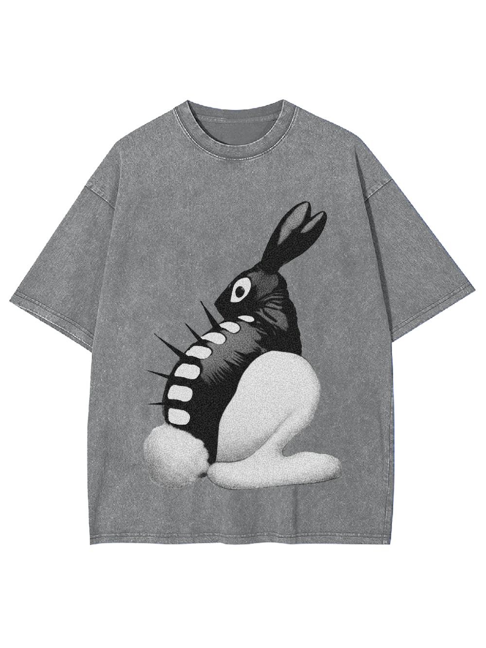 Spiked Bunny Washed Tshirt-ClassyOutlaw Sale