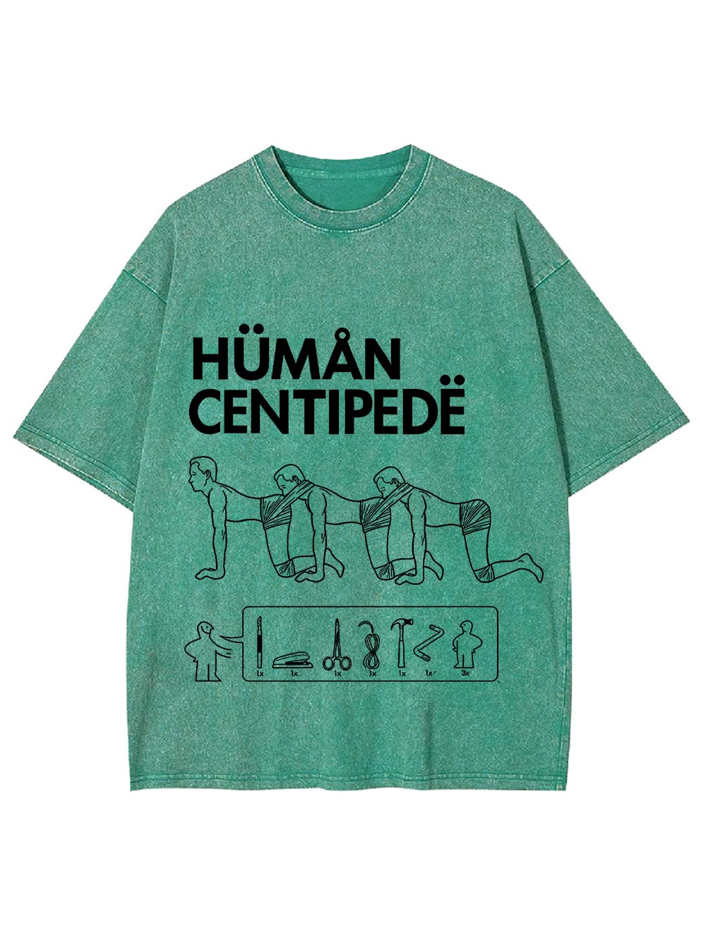 Human Centipede Assembly Washed Tshirt