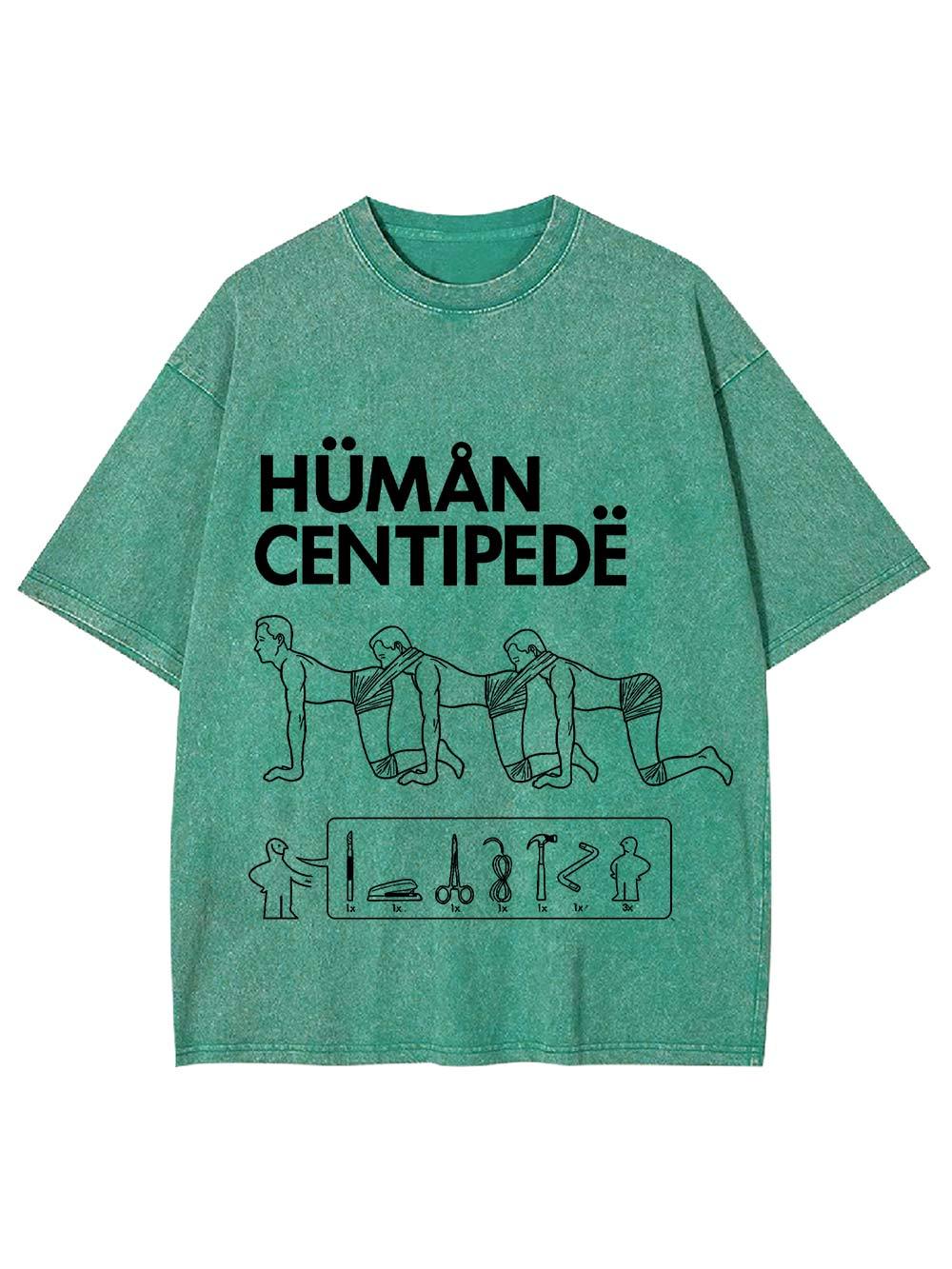 Human Centipede Assembly Washed Tshirt-ClassyOutlaw Sale