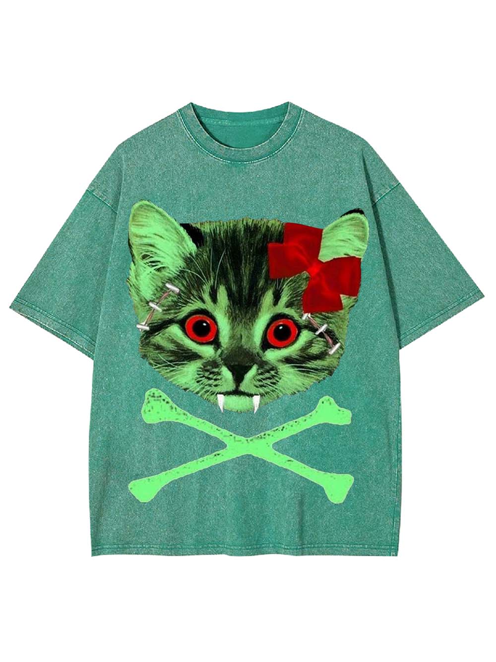 Zombie Kitty Washed Tshirt