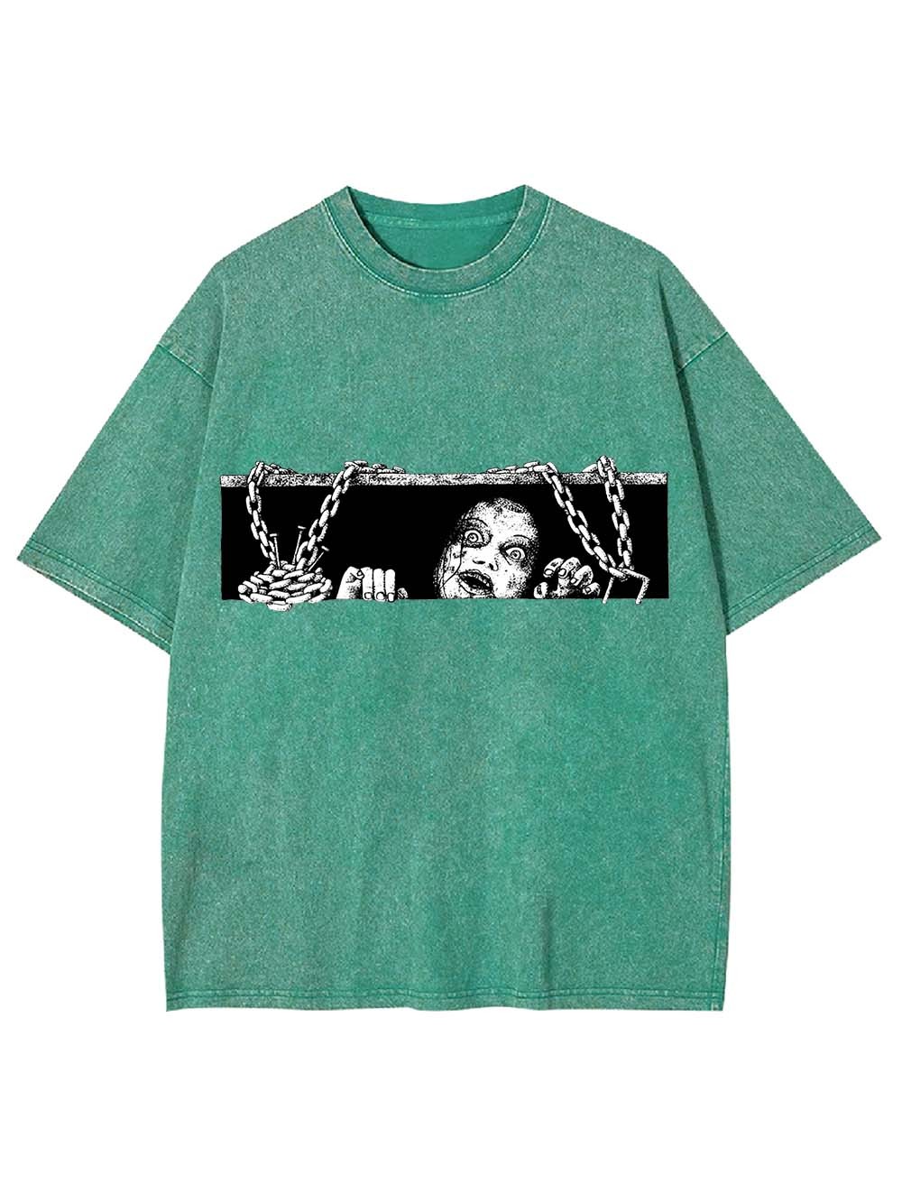 Chained Horror Washed Tshirt