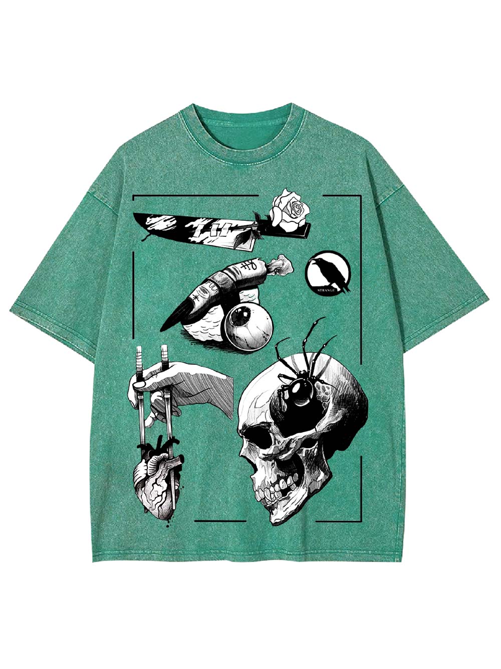 Dark Surreal Illustrations Washed Tshirt