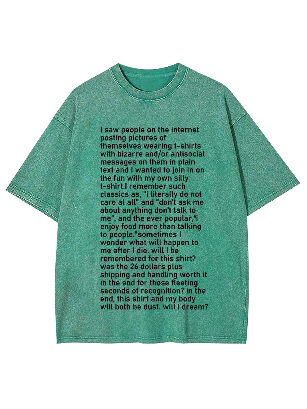 My Silly T-Shirt Story Washed Tshirt