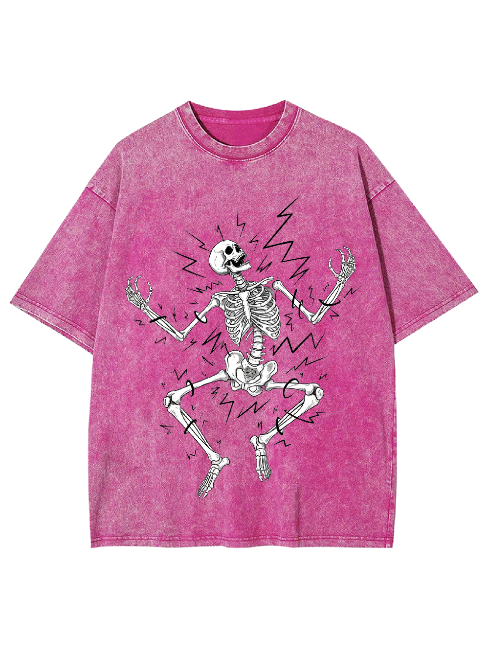 Electric Shock Skeleton Washed Tshirt