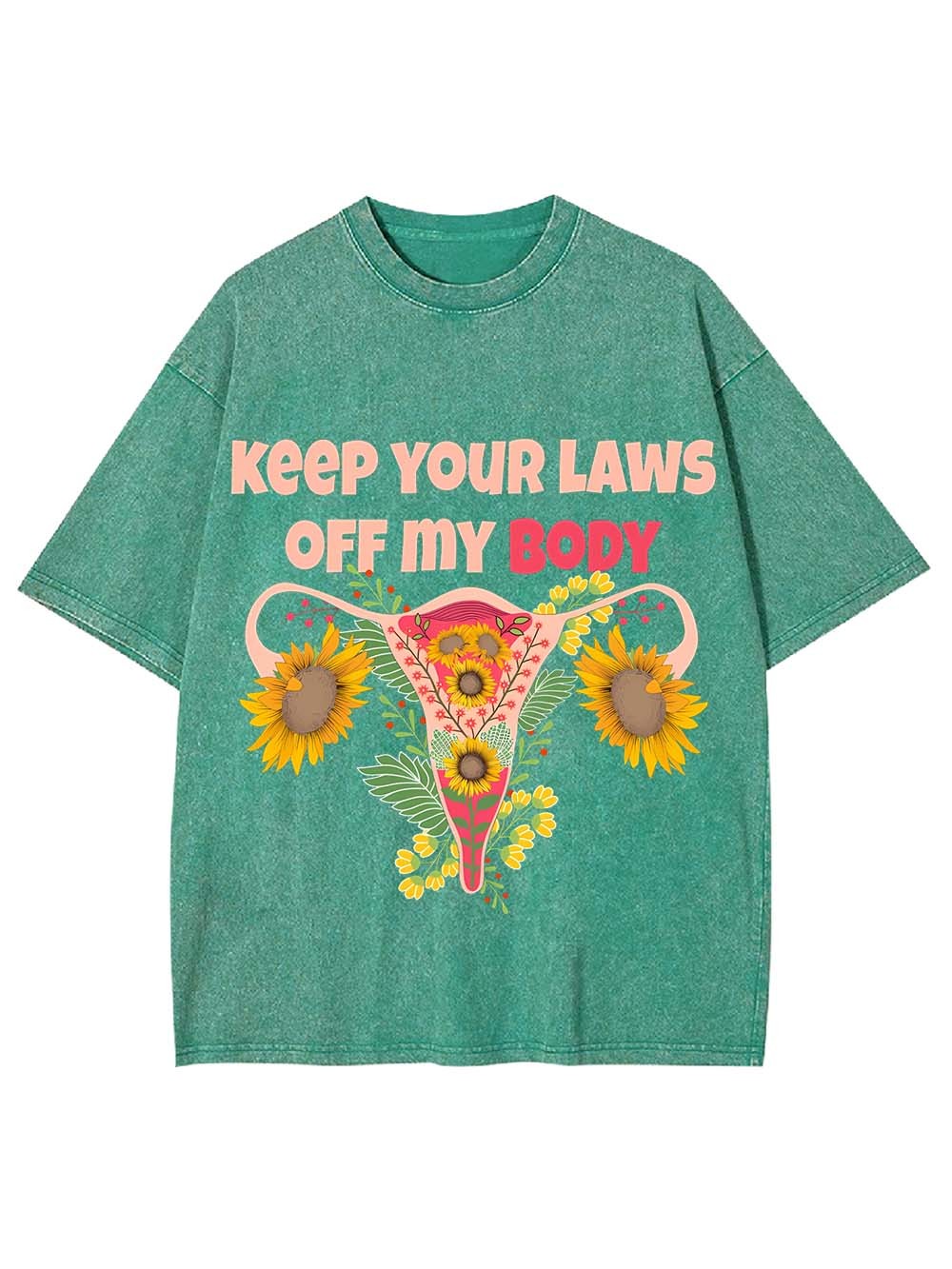 Keep Your Laws Off My Body Washed Tshirt