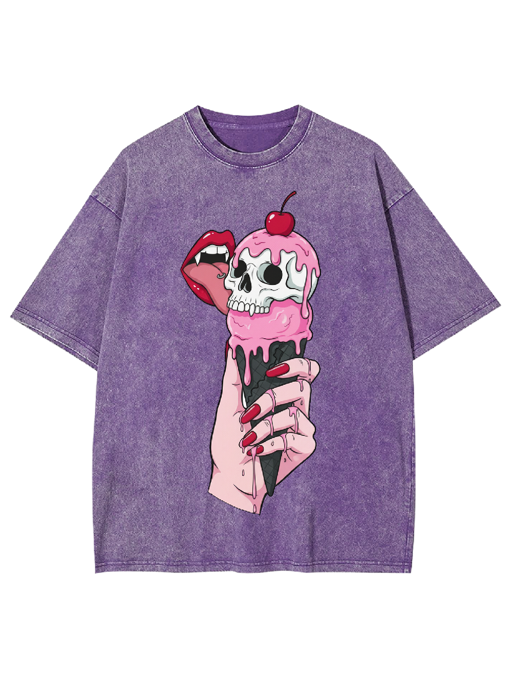 Skull Ice Cream Washed Tshirt