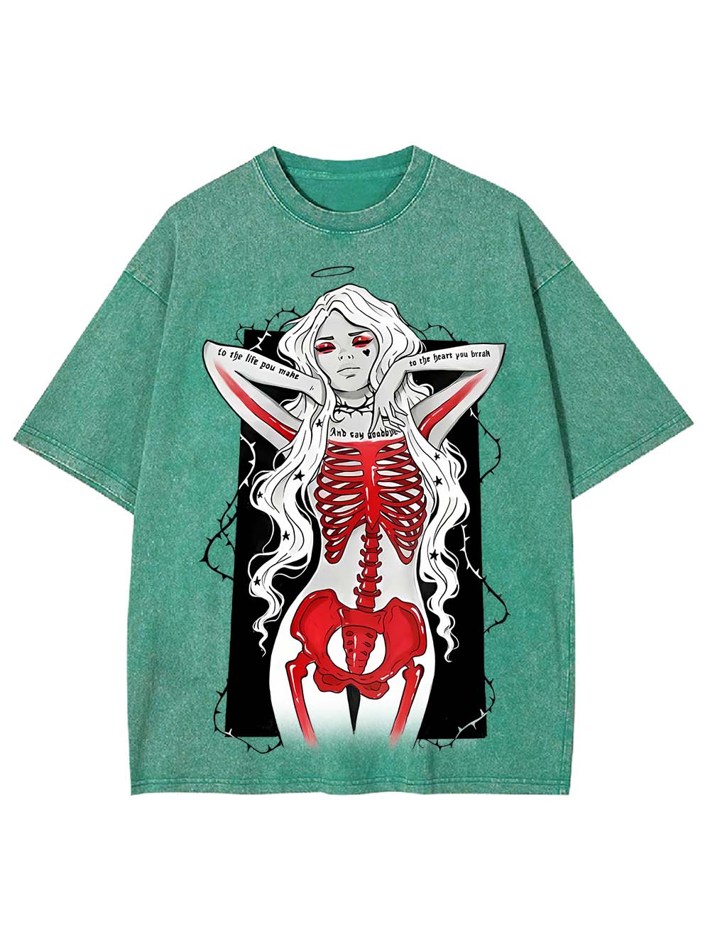 Angelic Skeleton Washed Tshirt