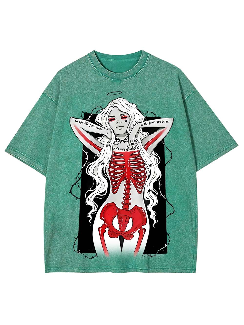 Angelic Skeleton Washed Tshirt
