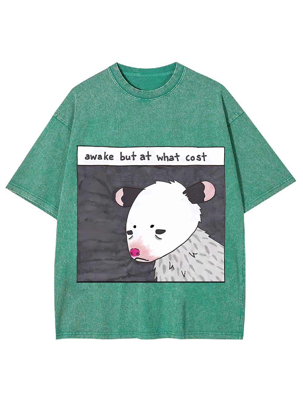 Awake But At What Cost Washed Tshirt