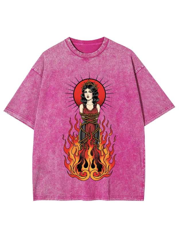 Burning Saint Washed Tshirt
