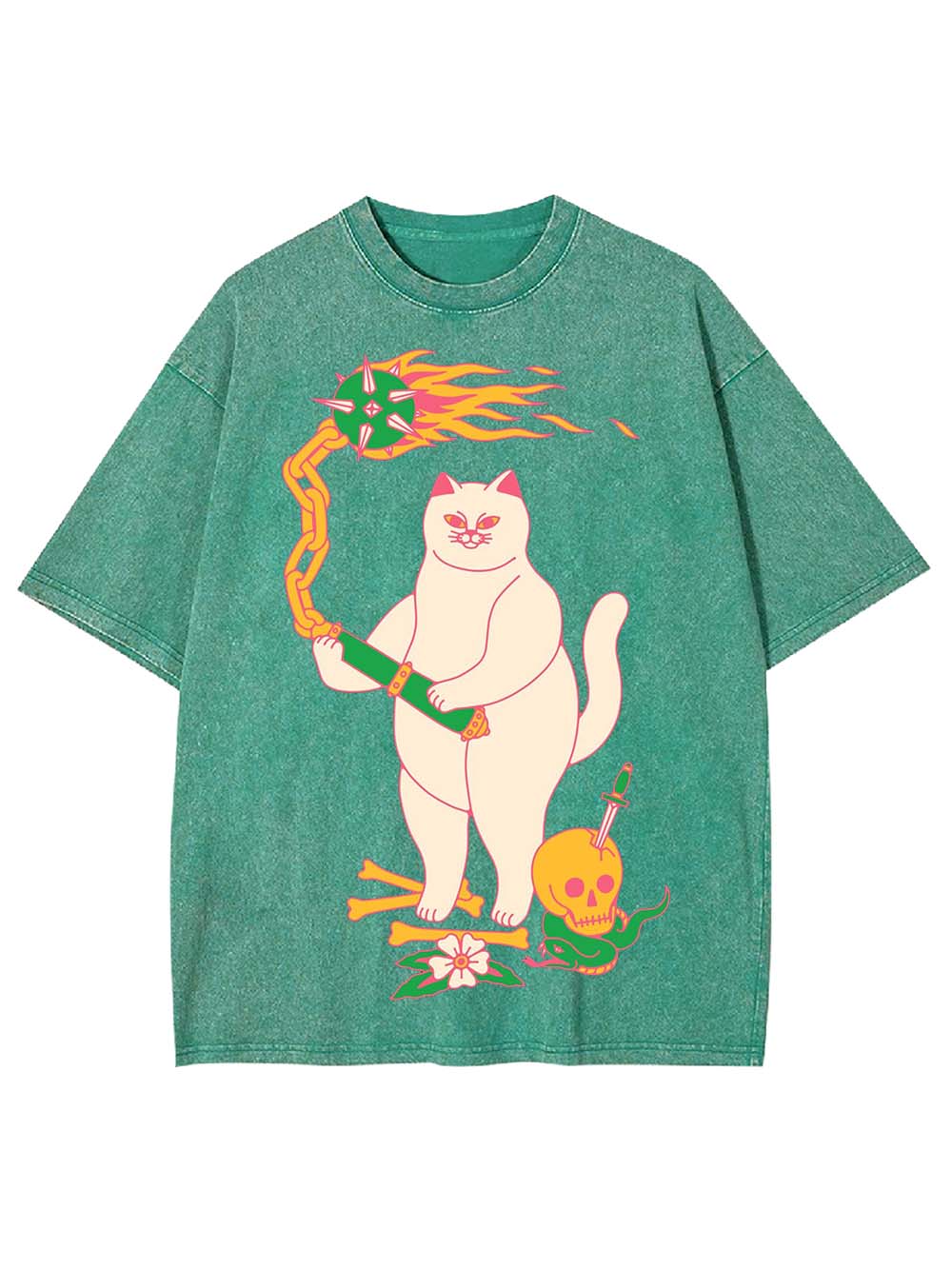 FEROCIOUS CAT WASHED TSHIRT