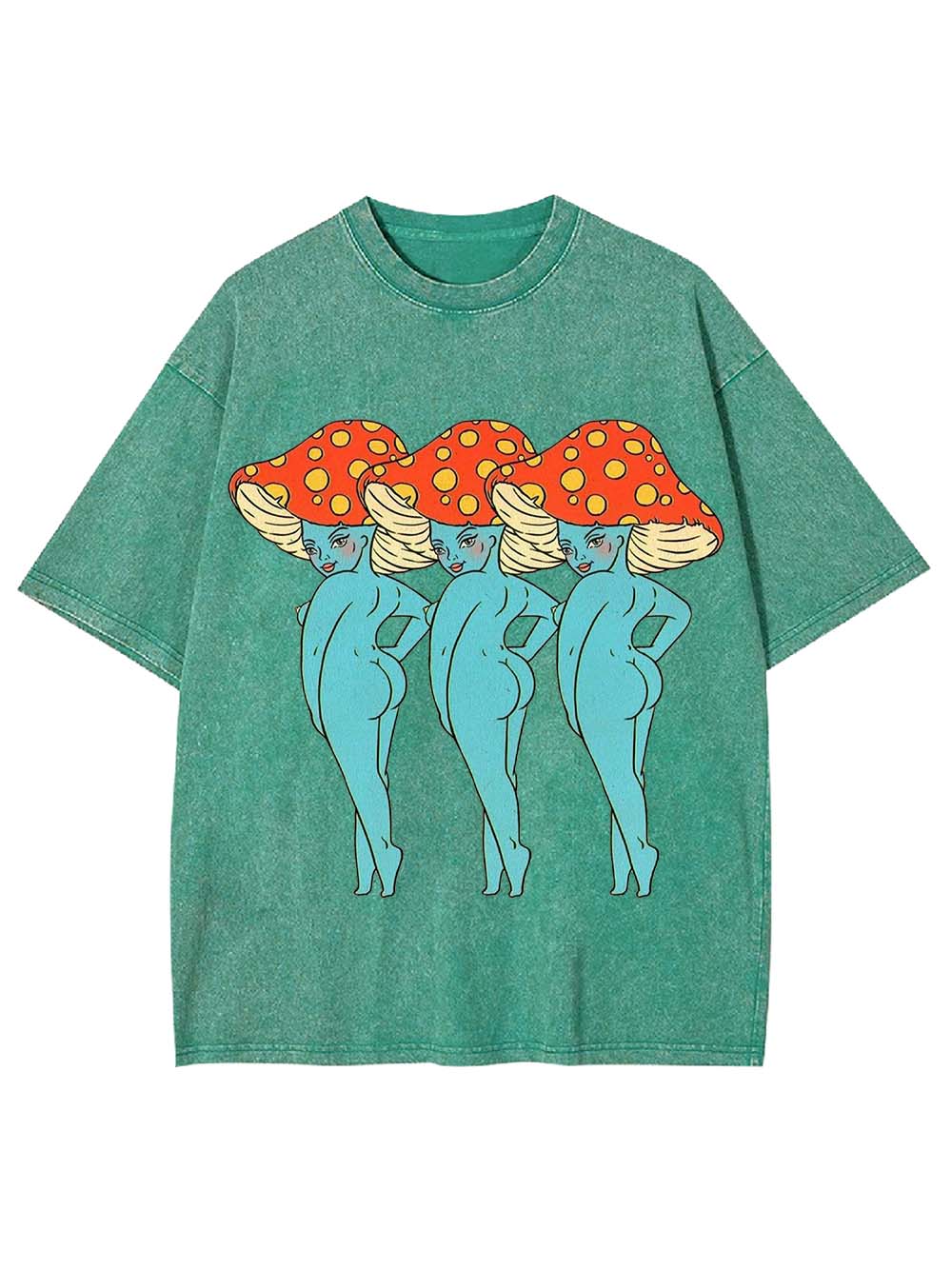 Mushroom Trio Beauties Washed Tshirt