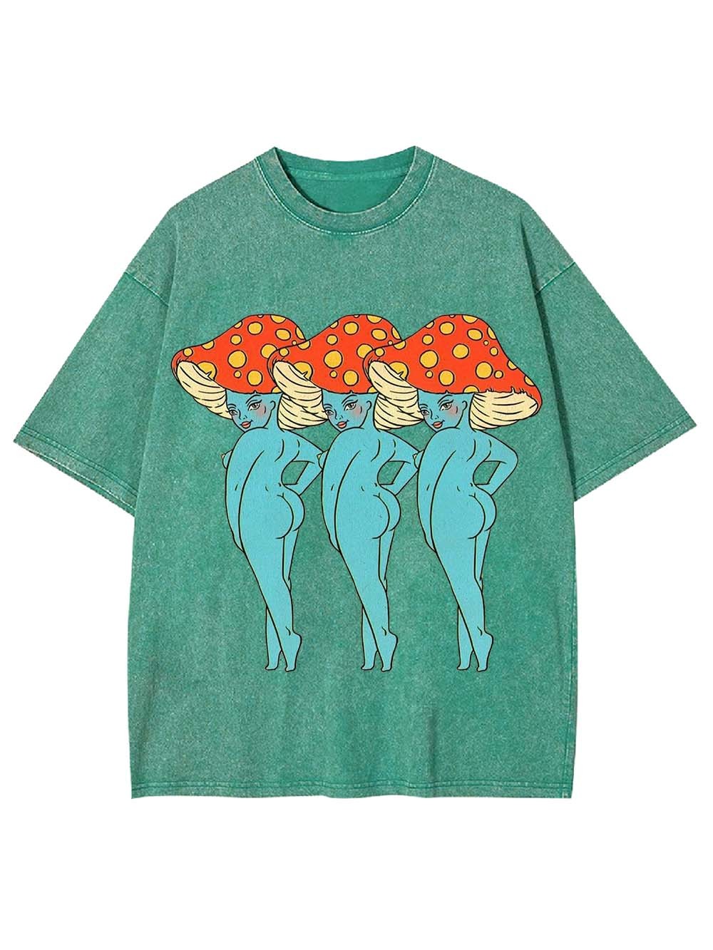 Mushroom Trio Beauties Washed Tshirt