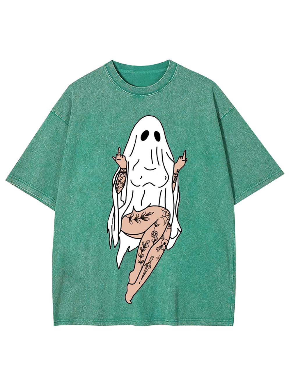 Tattooed Ghost Rebel Washed Tshirt
