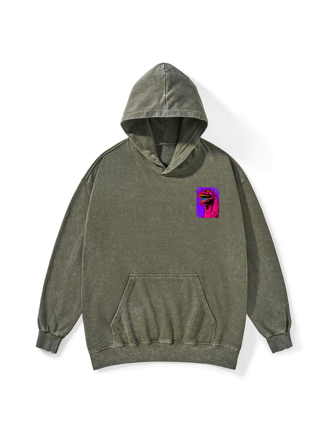 Neon Roar Washed Hoodie