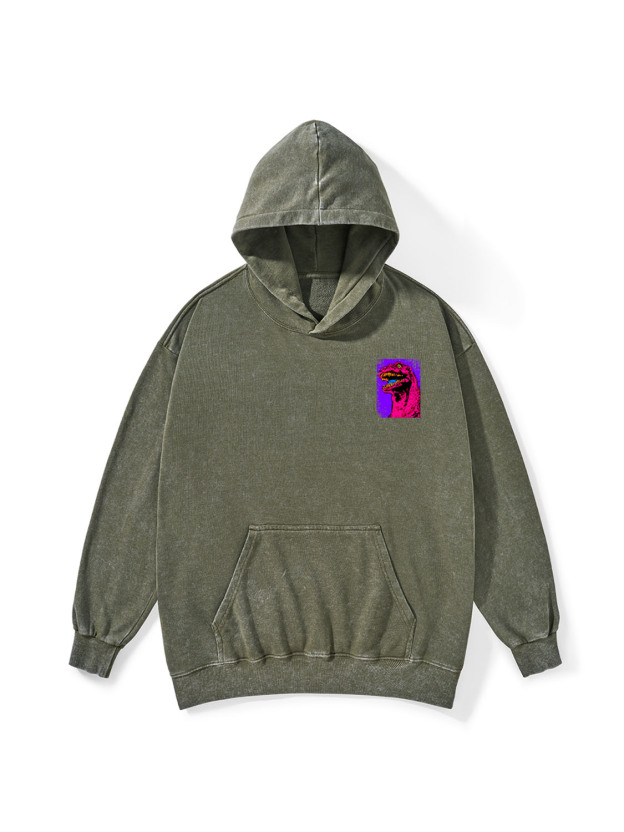 Neon Roar Washed Hoodie
