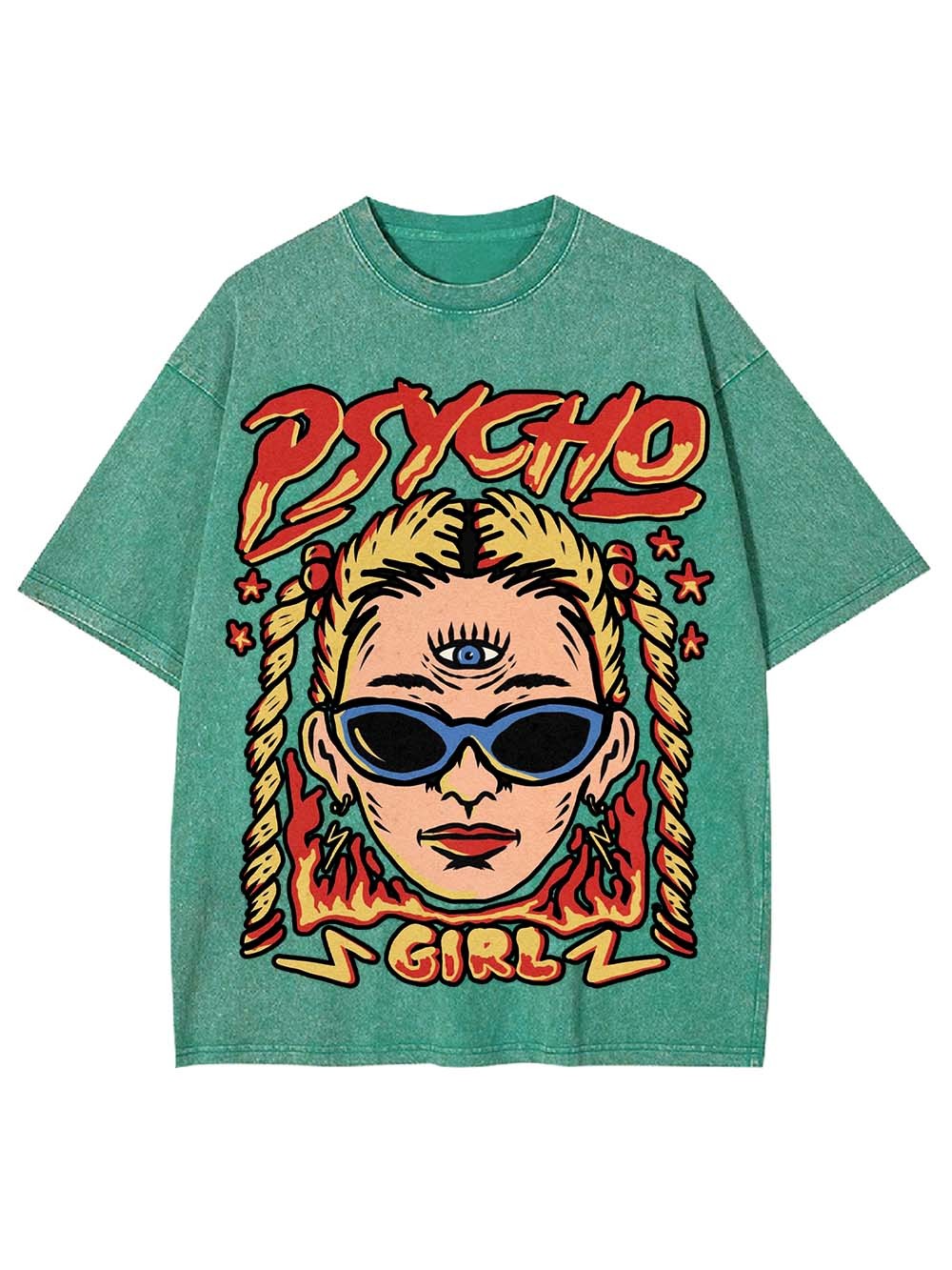PSYCHO GIRL WASHED TSHIRT