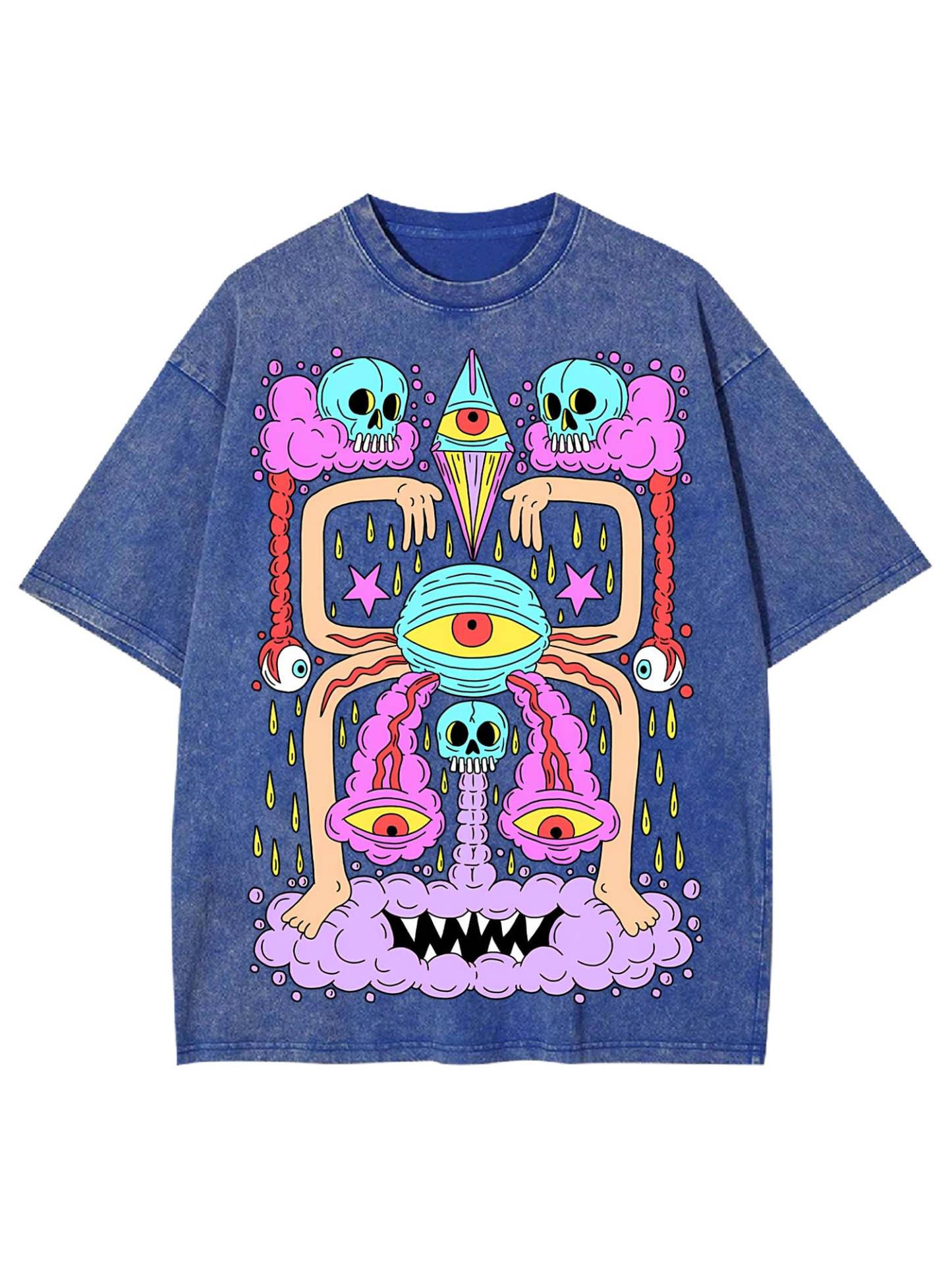 Death And Deranged Washed Tshirt-ClassyOutlaw