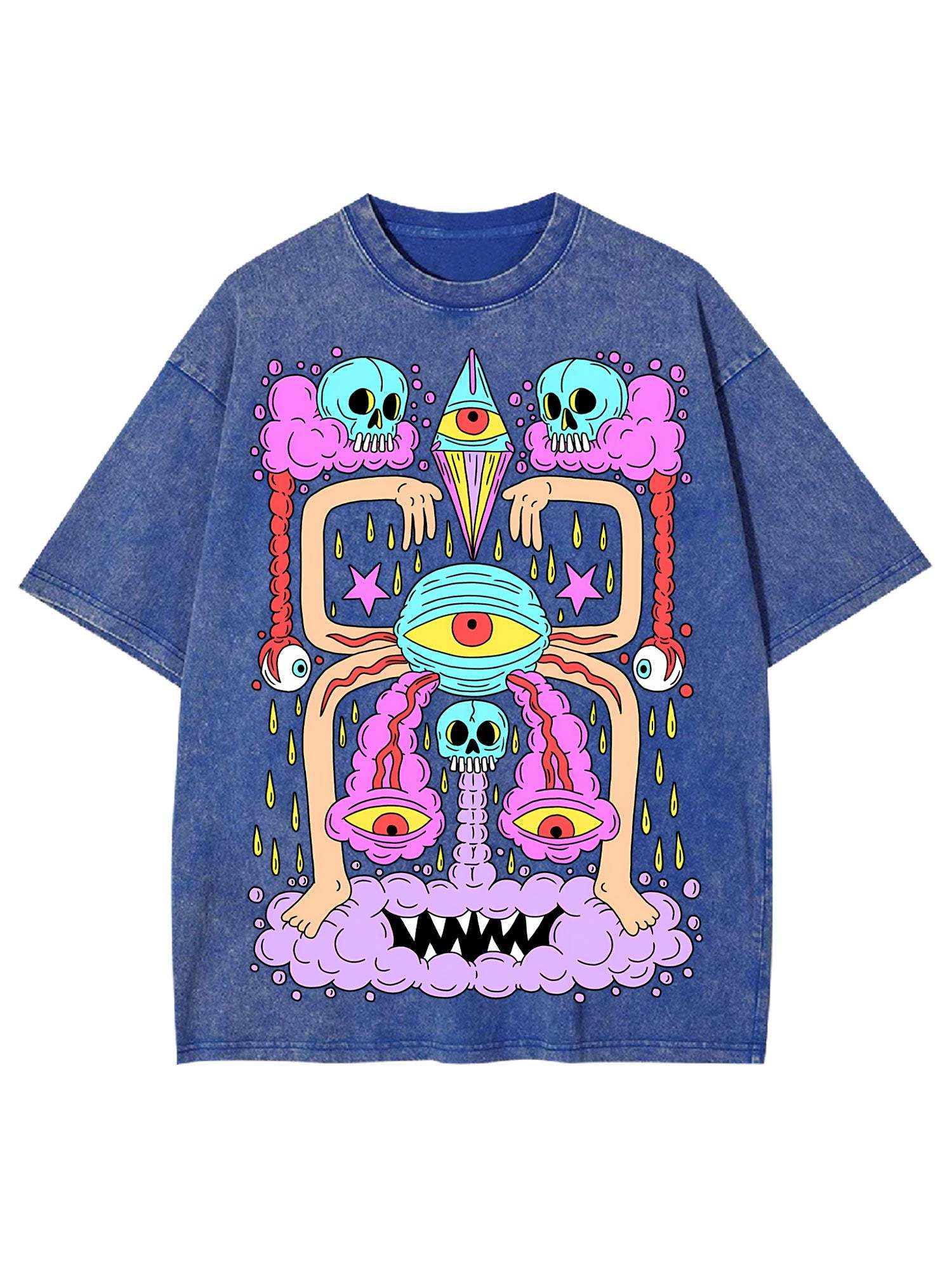 Death And Deranged Washed Tshirt-ClassyOutlaw