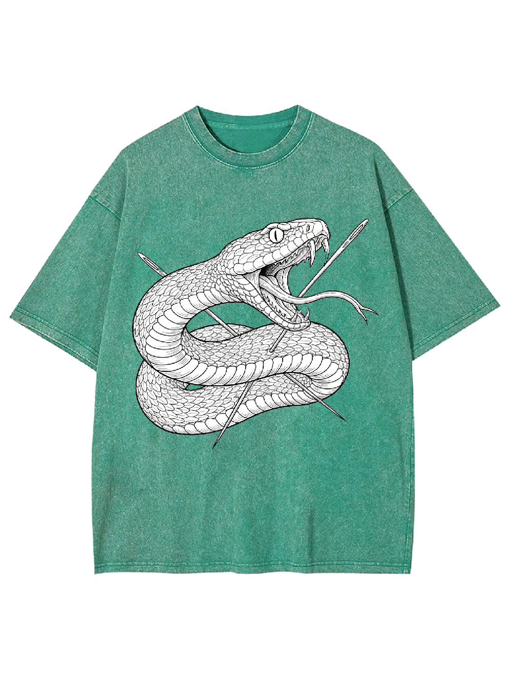 Painful Coiled Snake Washed Tshirt