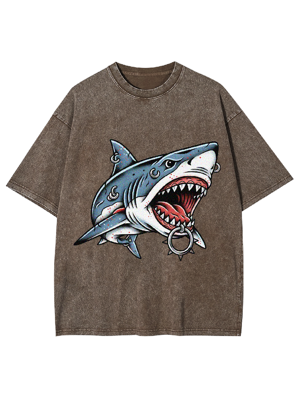 Punk Shark Washed Tshirt