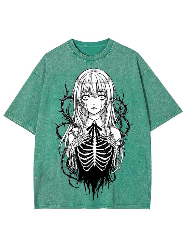 Spirit of the Skeleton Girl Washed Tshirt
