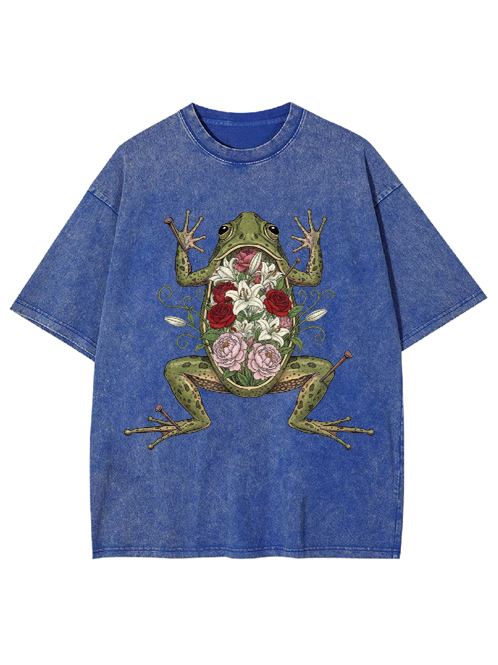 Floral Organs Frog Washed Tshirt