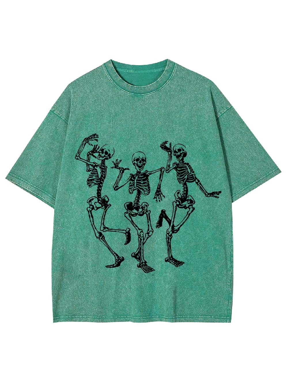 DANCING SKELETONS WASHED TSHIRT
