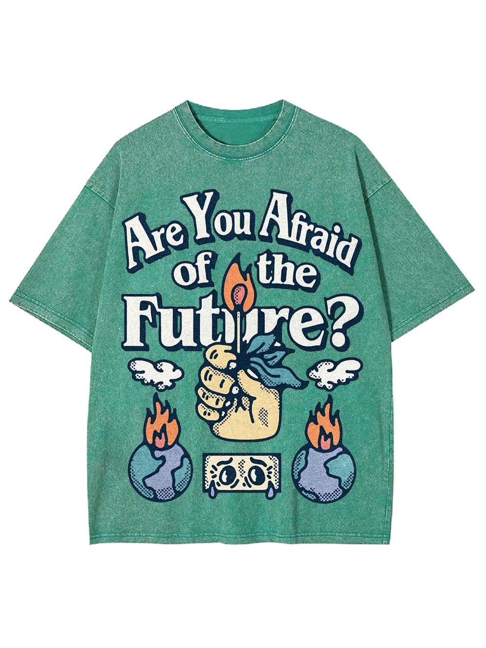 Are You Afraid Of The Future? Washed Tshirt