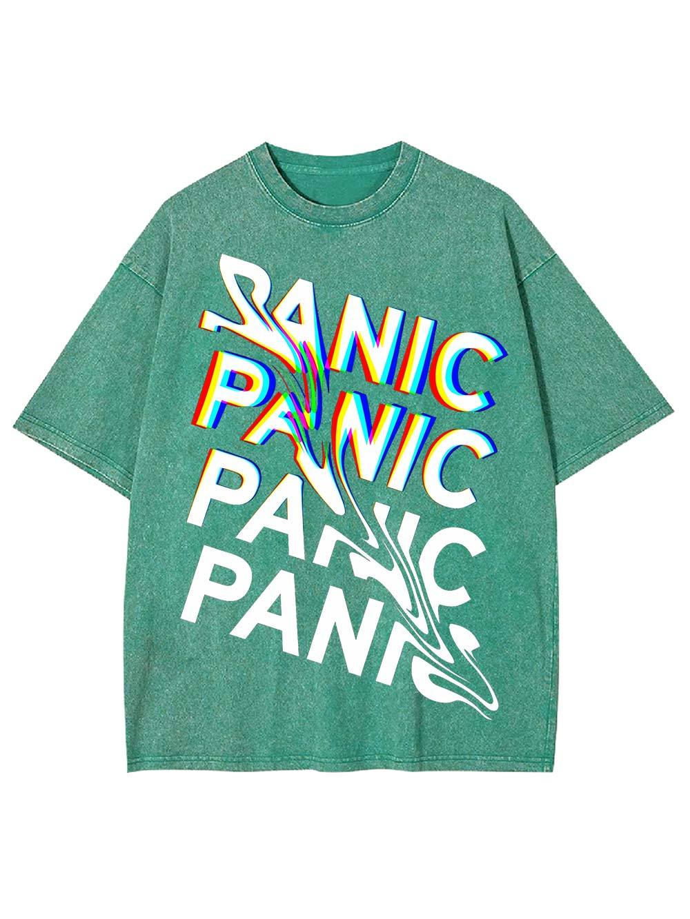 Panic Washed Tshirt-ClassyOutlaw Sale