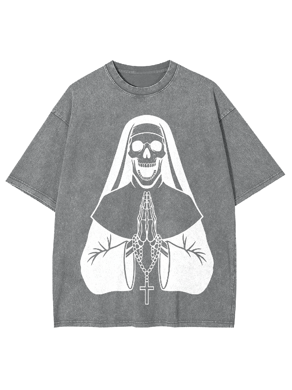 Skeleton Nun Washed Tshirt