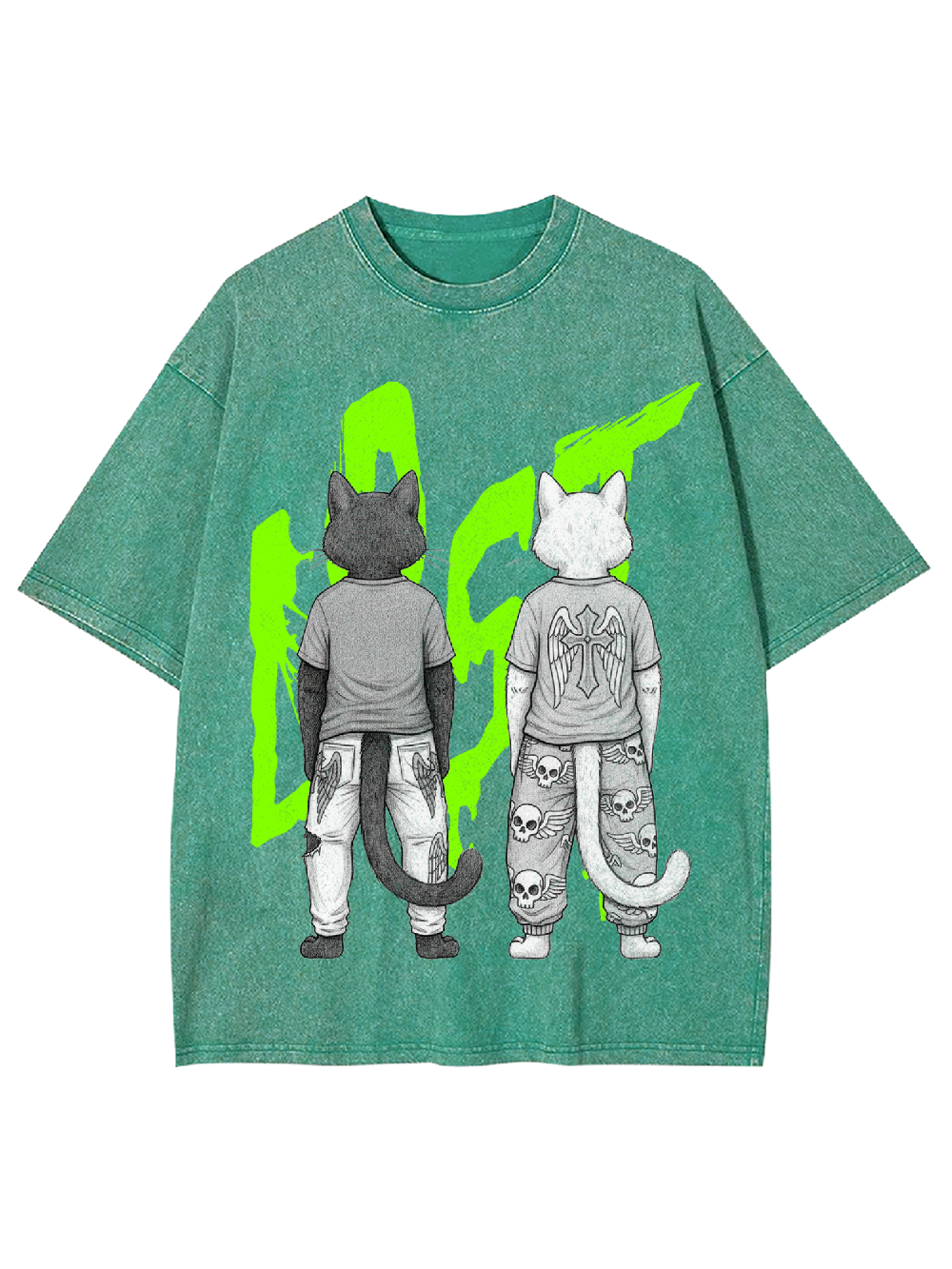 Two lost cats Washed Tshirt