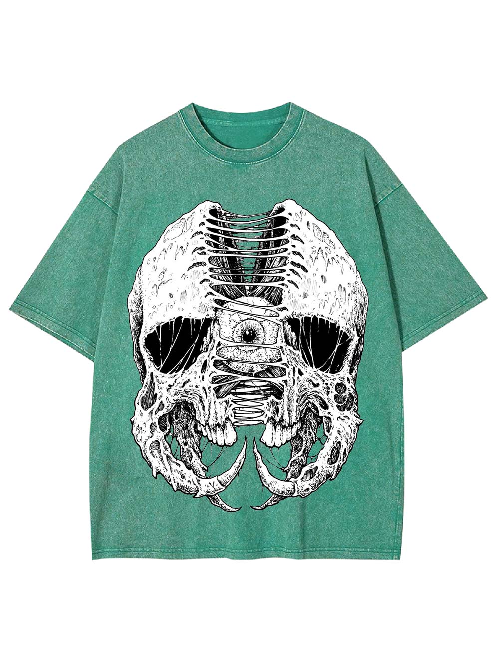 Laced Skull Washed Tshirt