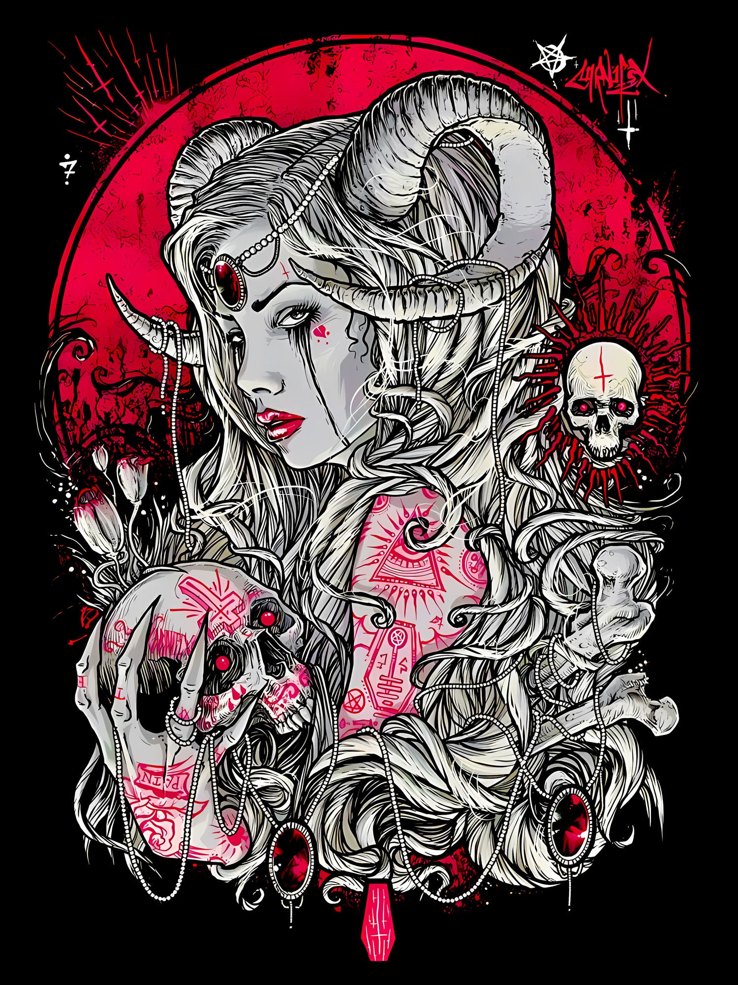 Enchantress Of The Underworld Washed Tshirt