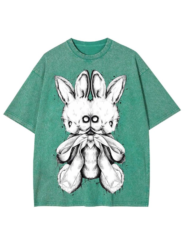 Two-Headed Bunny Washed Tshirt