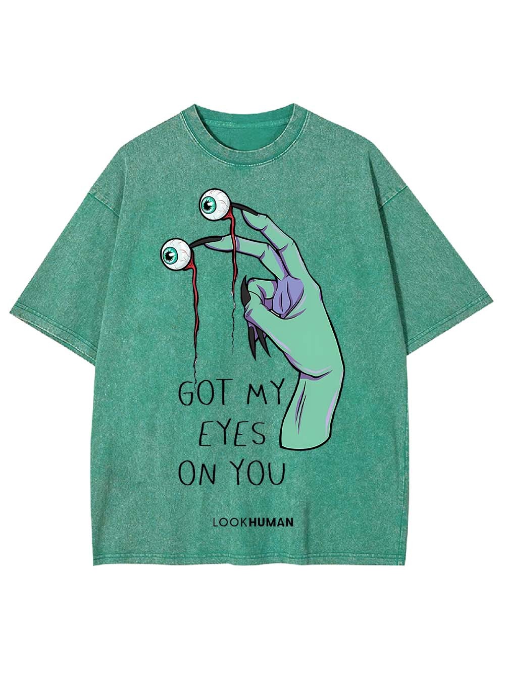 Got My Eyes On You Washed Tshirt-ClassyOutlaw Sale