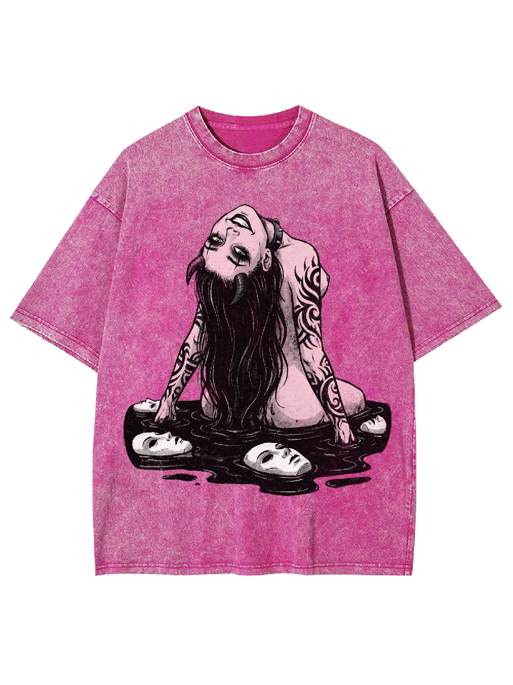 Long-haired girl with desires Washed Tshirt