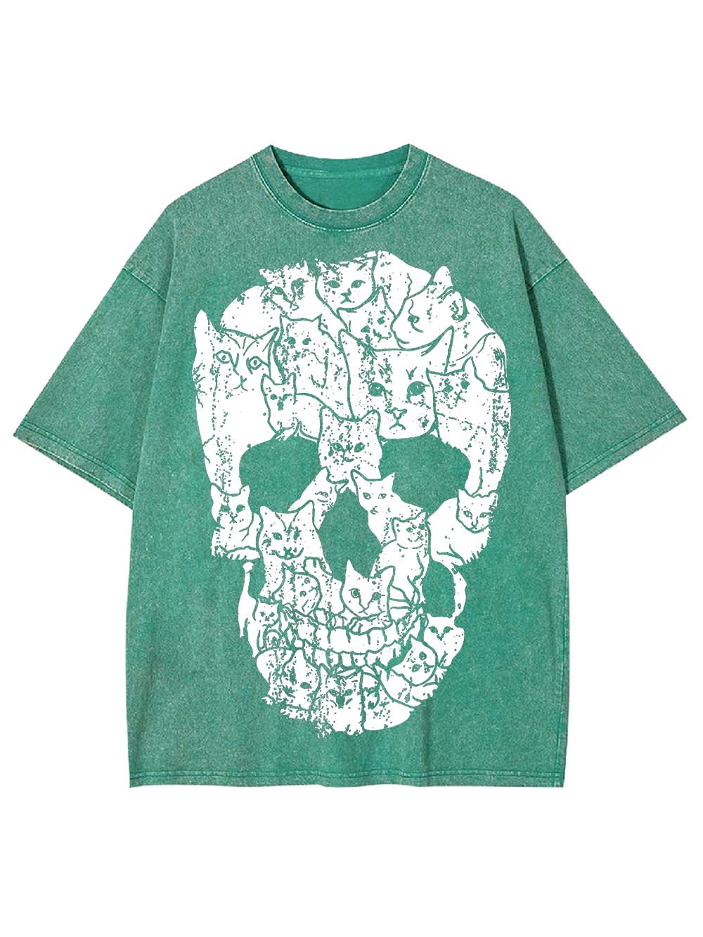 Cats Of The Skull Washed Tshirt