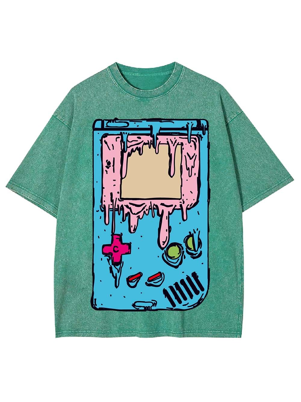 Melting Game Console Washed Tshirt