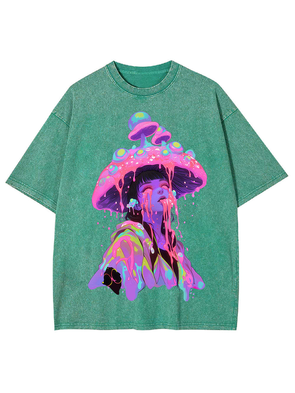 Mushroom Dreamscape Washed Tshirt