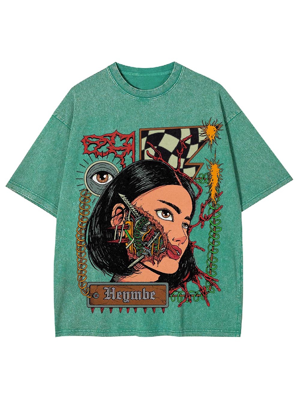 Fragmented Reality Washed Tshirt