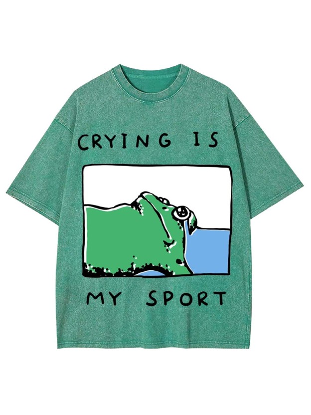 Crying Is My Sport Washed Tshirt