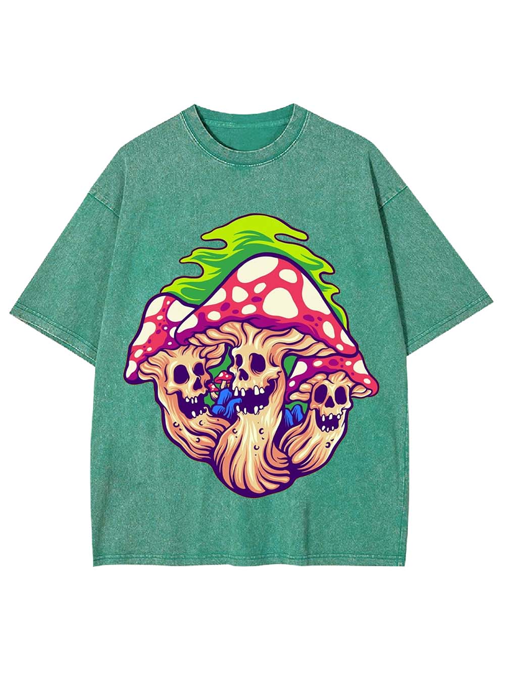 Skull Shrooms Washed Tshirt