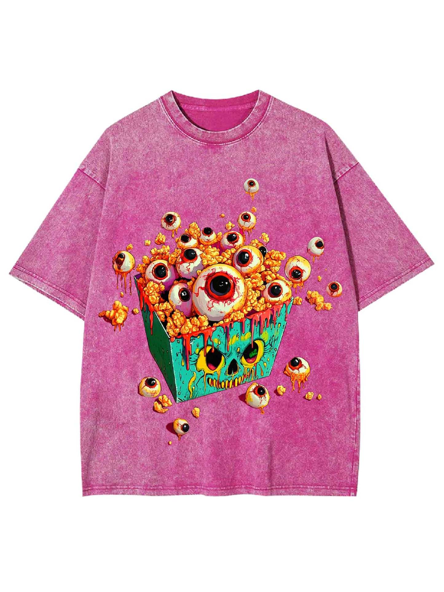 EYEBALL POPCORN  WASHED TSHIRT
