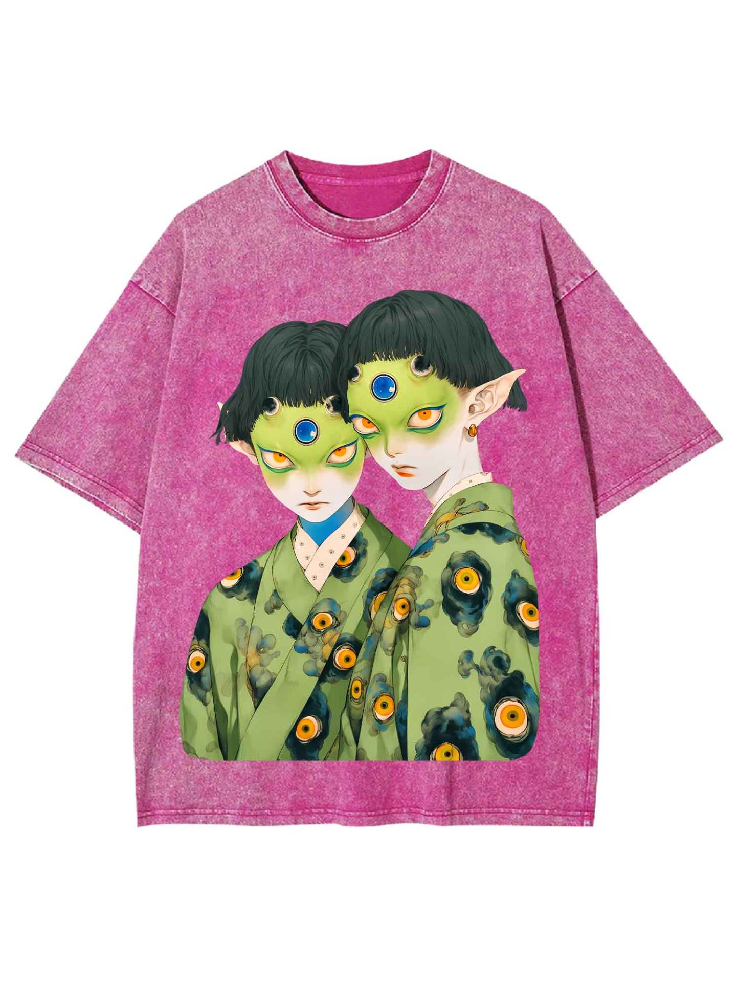 MULTI-EYED TWINS WASHED TSHIRT