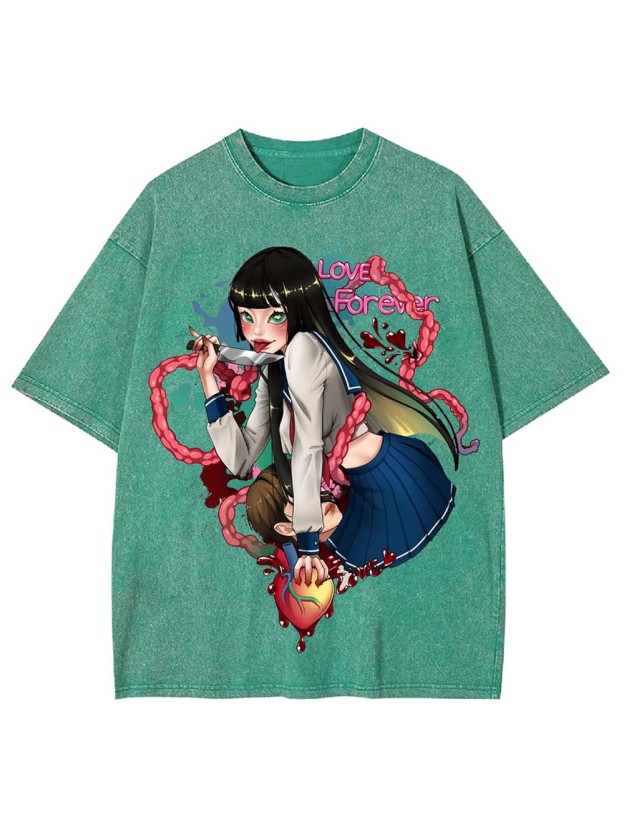 Love Forever in Darkness Washed Tshirt