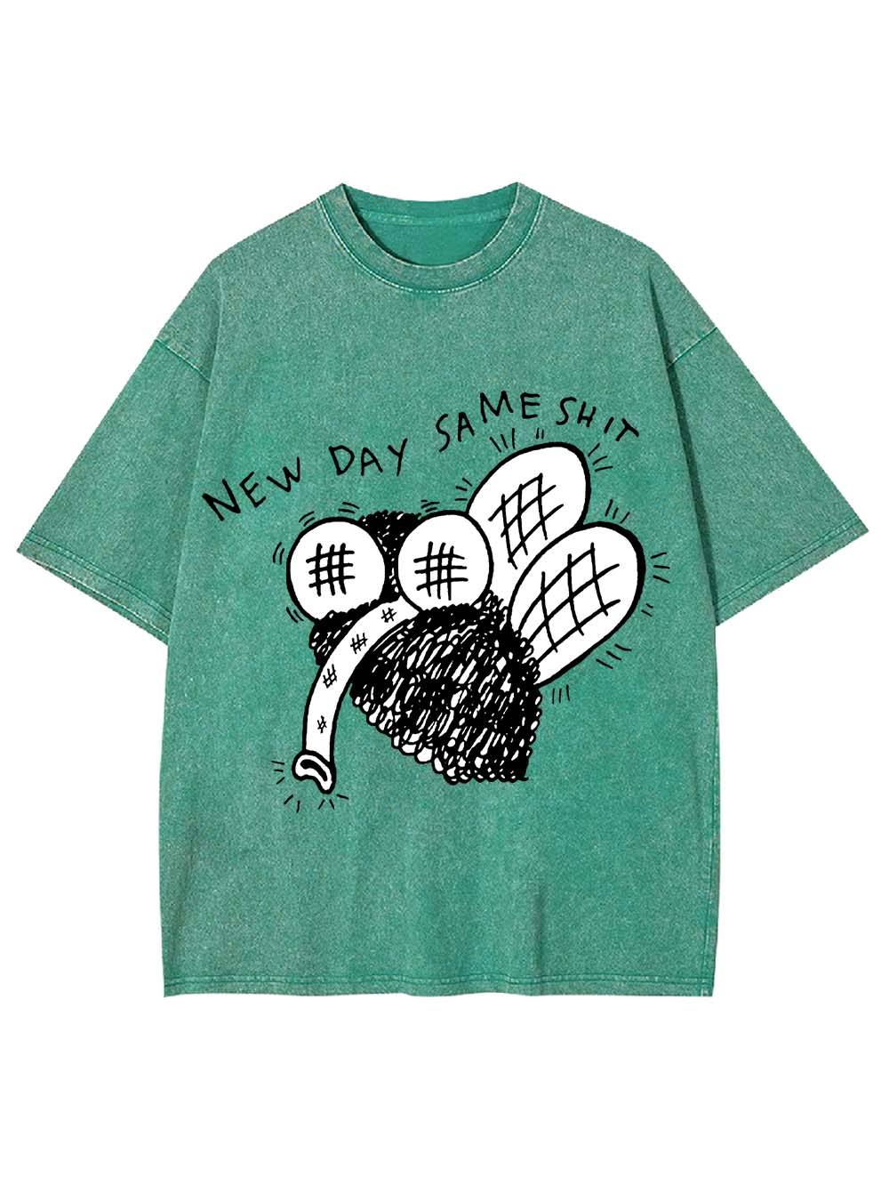New Day Same Shit Washed Tshirt