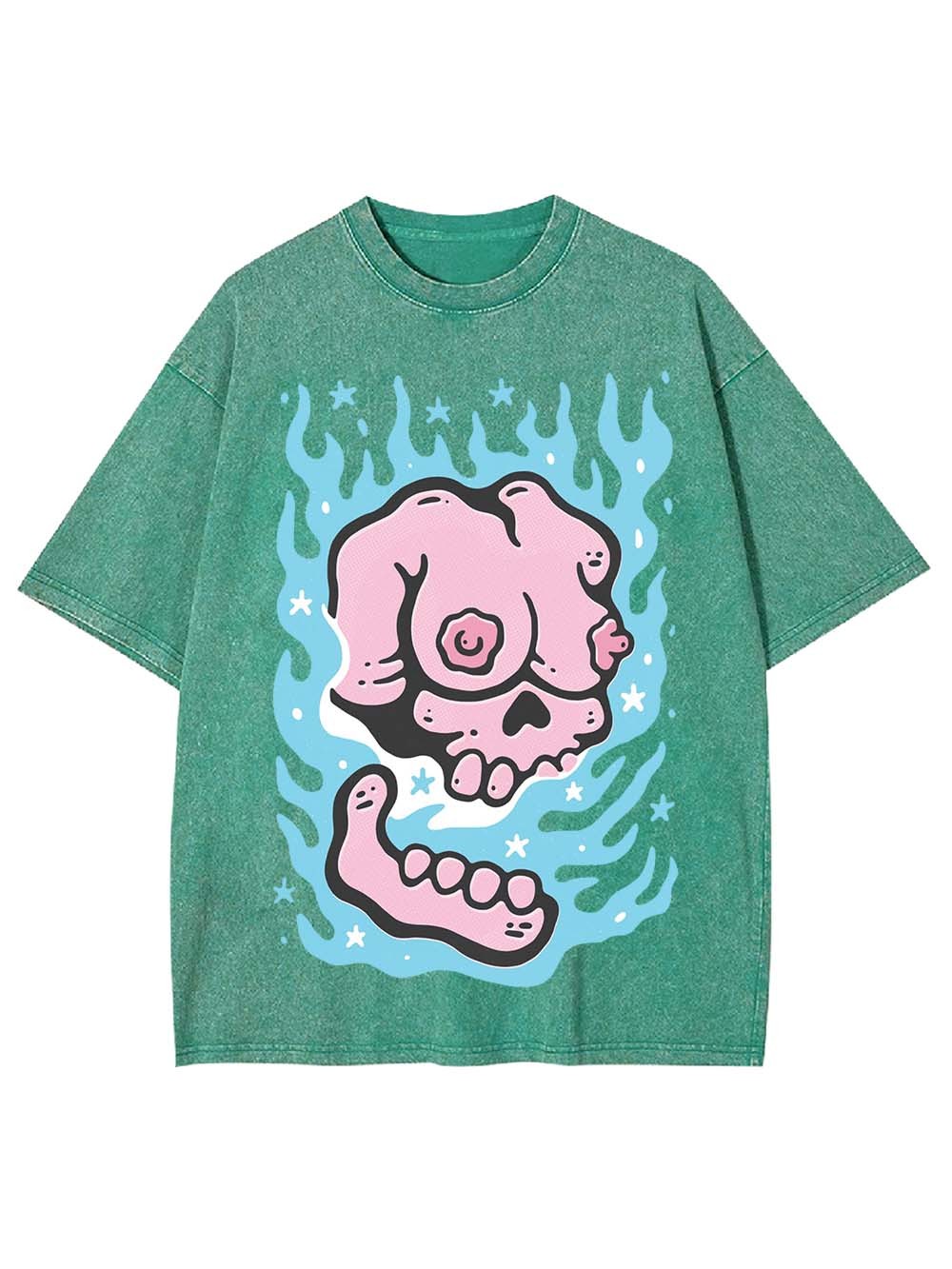 BURNING WASHED TSHIRT
