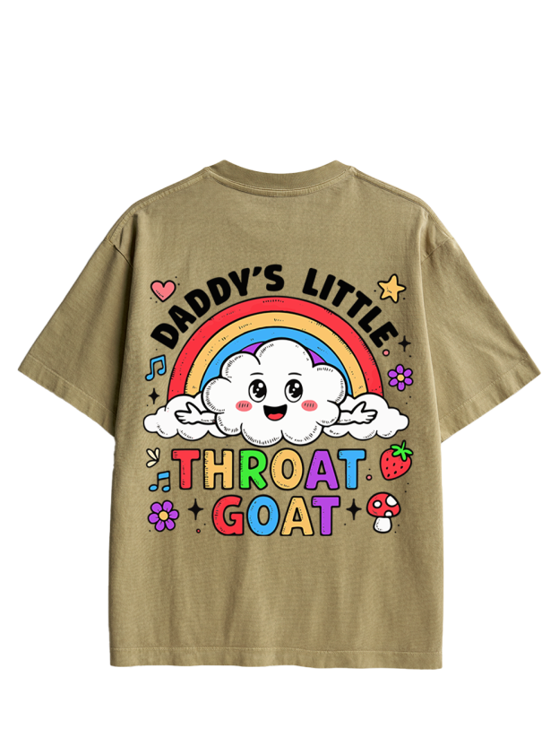 Rainbow Rebel Double Sided Print Washed TShirt