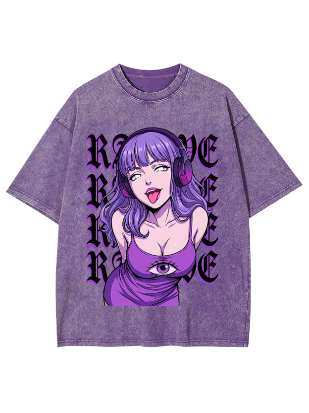 Cyber Raver Third Eye Washed Tshirt